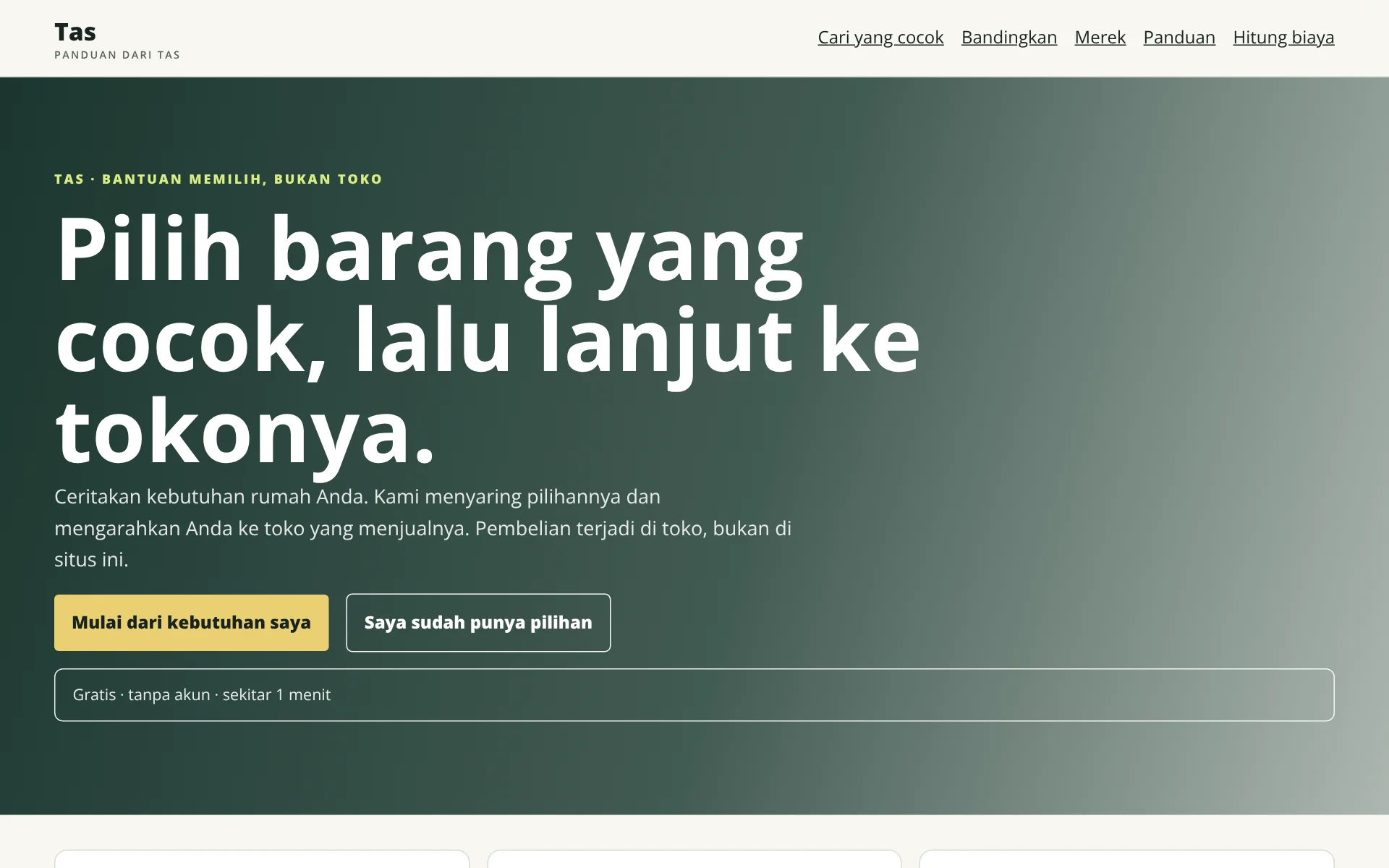 Screenshot beranda situs Tas & Travel Urban di tas.delanja.com